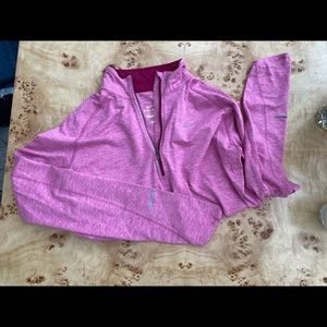 Nike long sleeve zip workout top